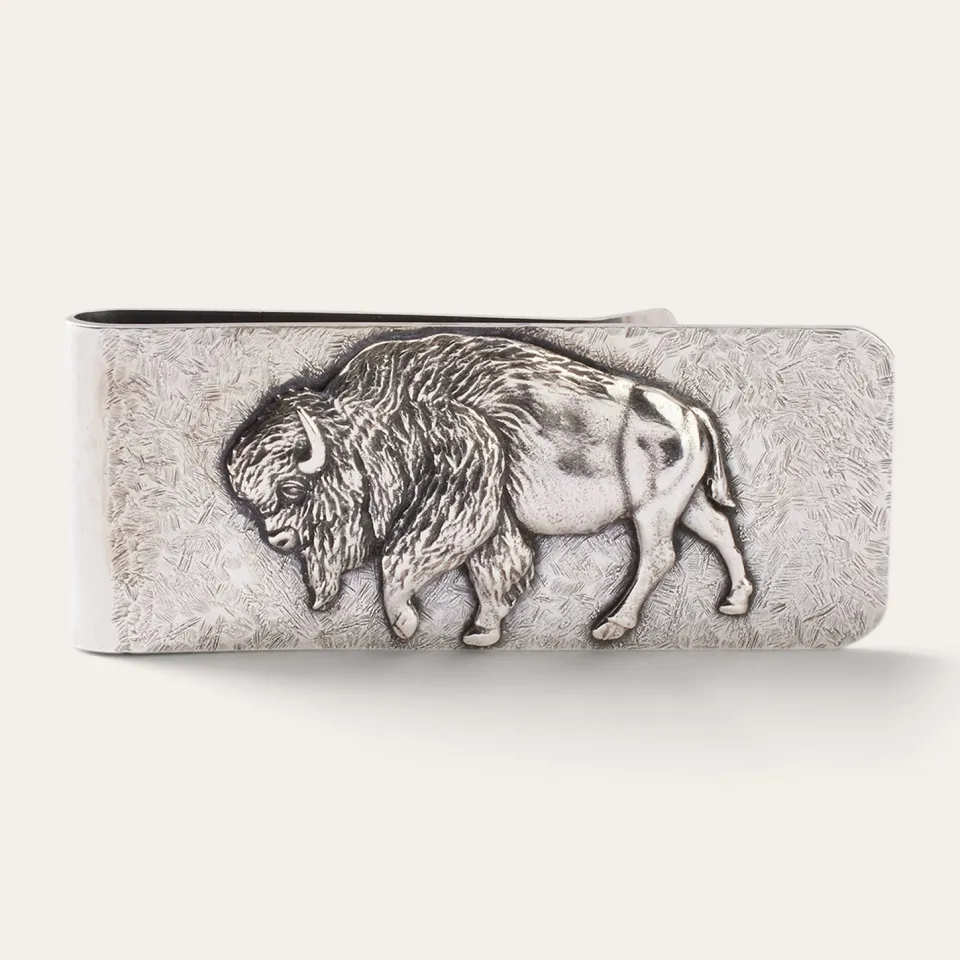 Stetson American Buffalo Money Clip Sterling Silver Best Sale