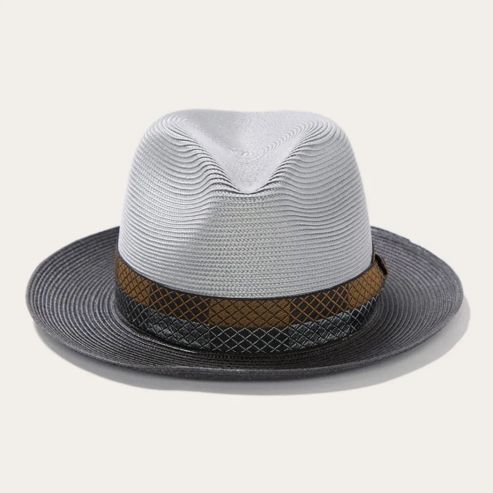 Stetson Andover Milan Fedora Grey Black Clearance