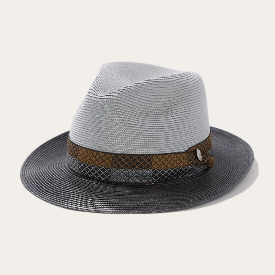 Stetson Andover Milan Fedora Grey Black Flash Sale