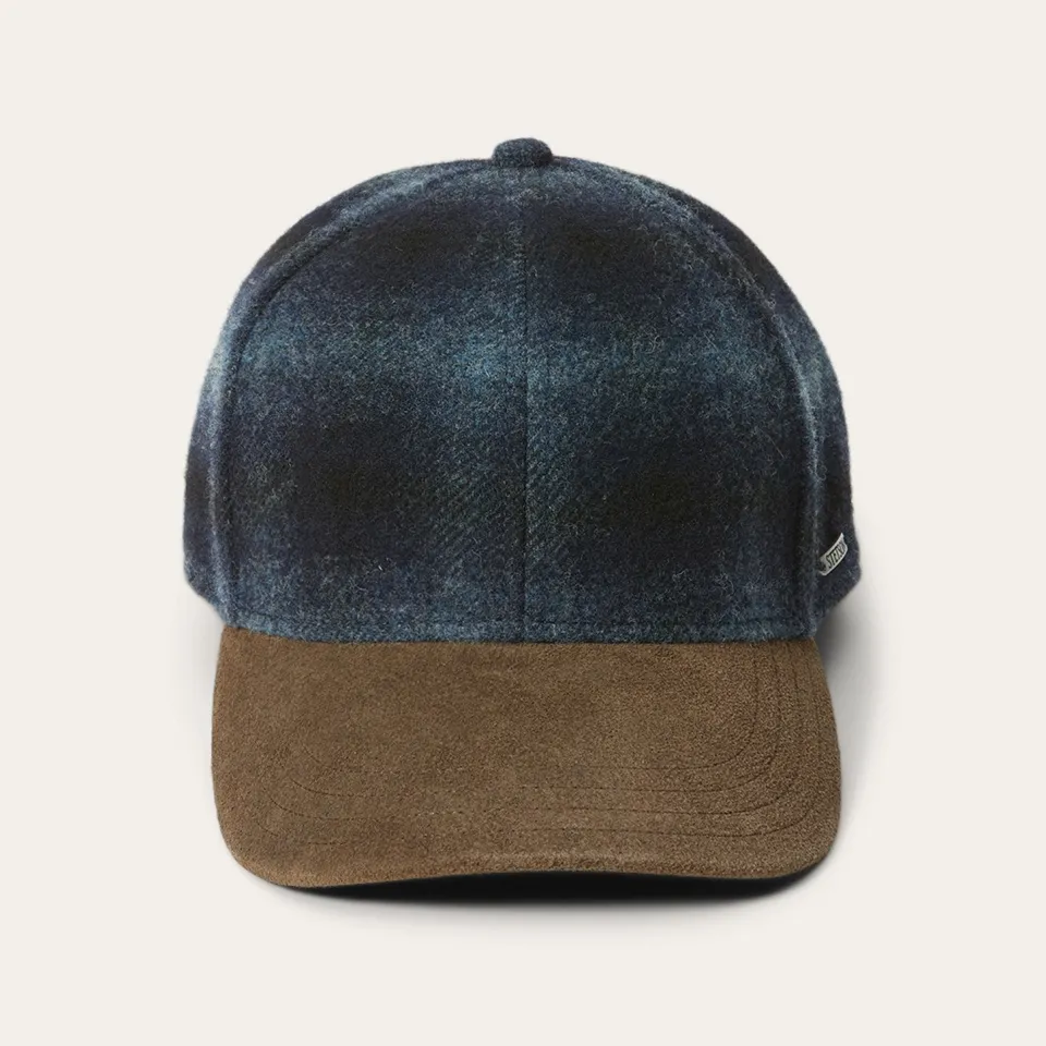 Stetson Baseball Cap Wool Blue Check Store