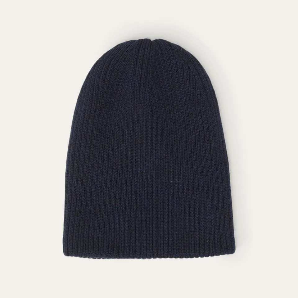 Stetson Beanie Reversible Merino Wool Navy/Blue Discount