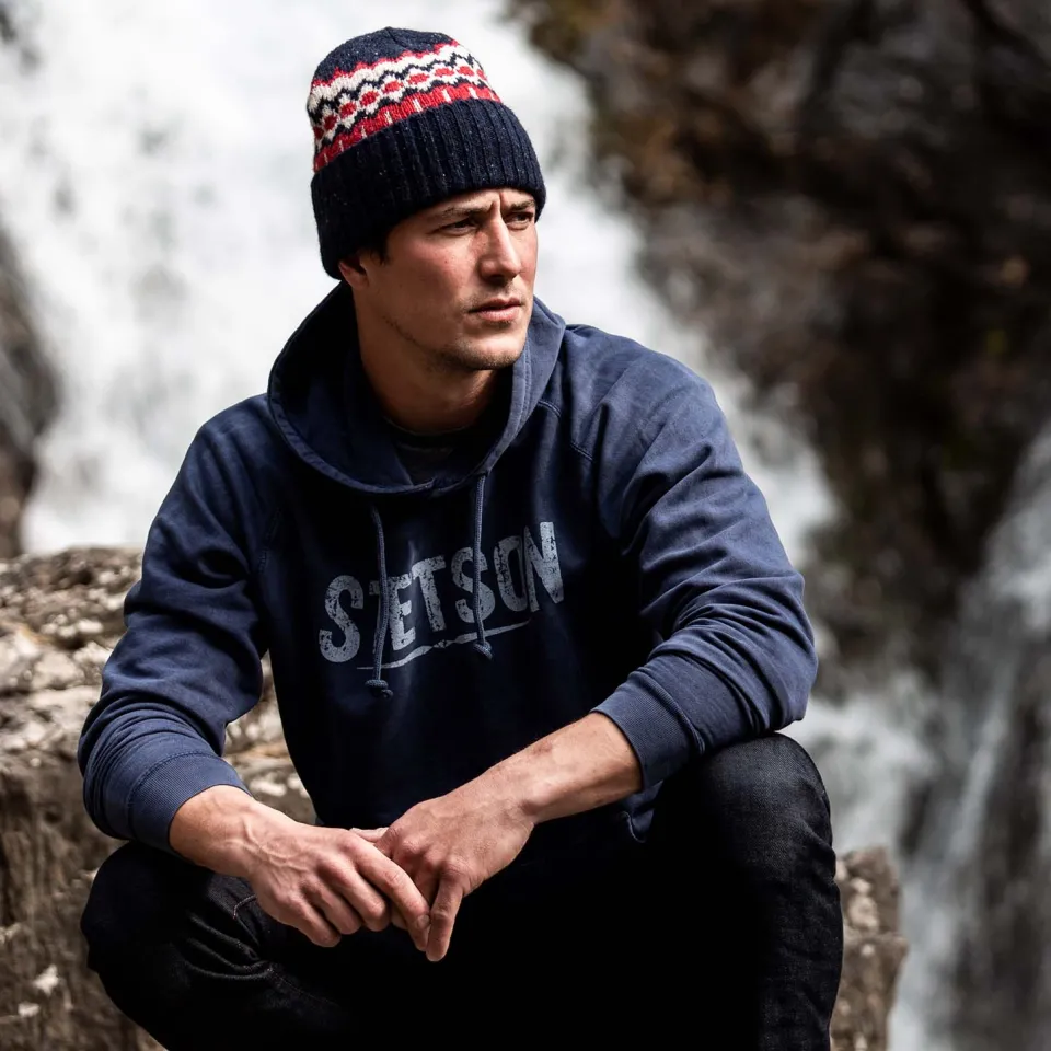 Stetson Beanie Wool Navy Store