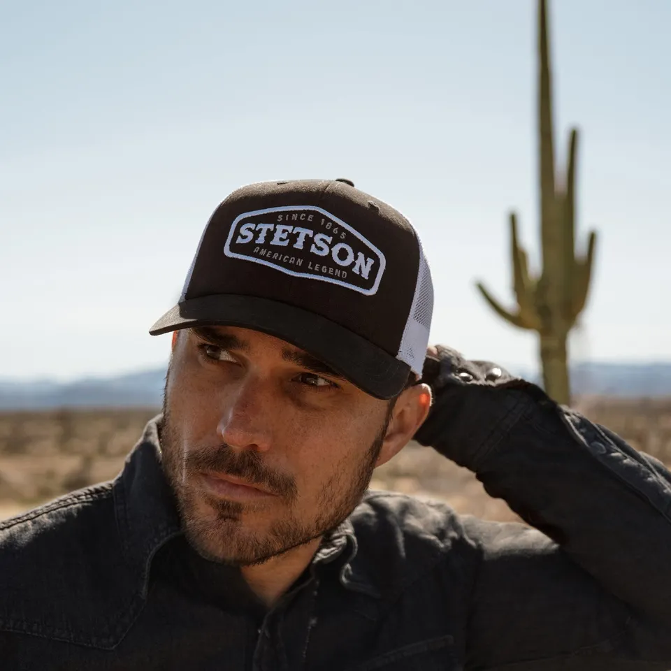 Stetson Core Patch Trucker Cap Black New