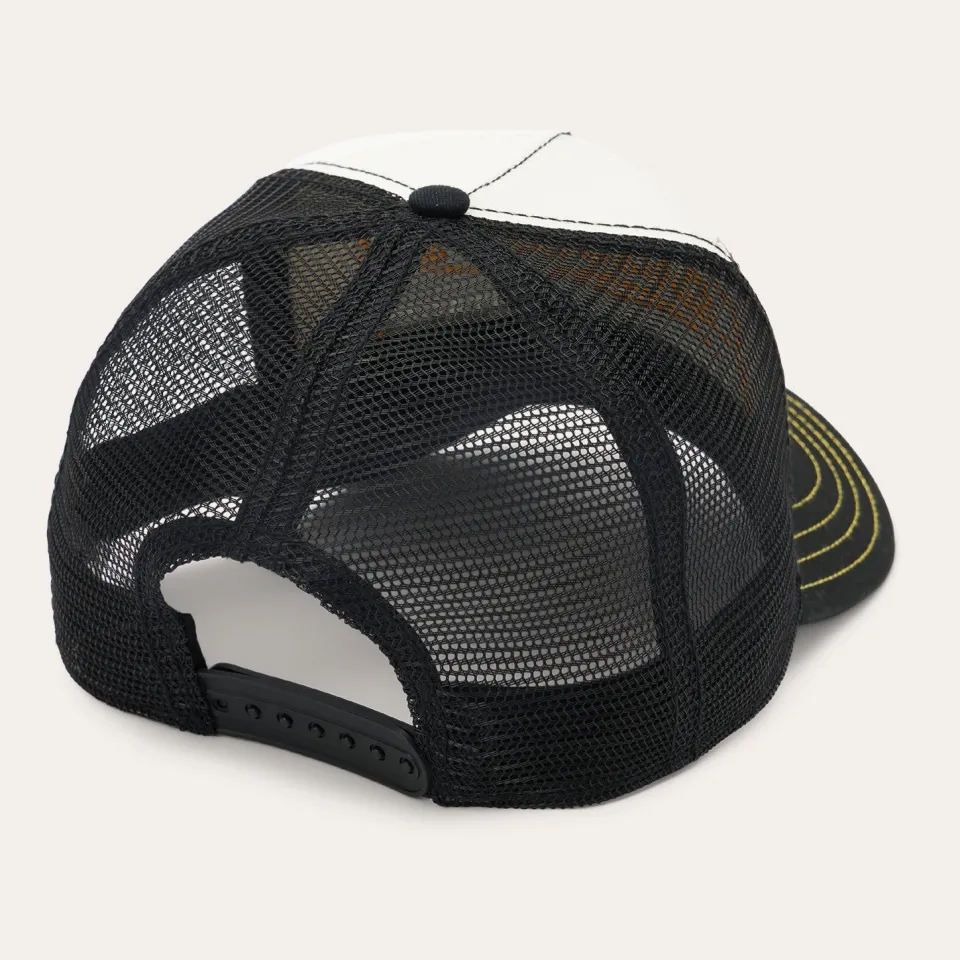 black_script_heritage_trucker_cap_2.webp Stetson Black Script Heritage Trucker Cap Black/White Discount