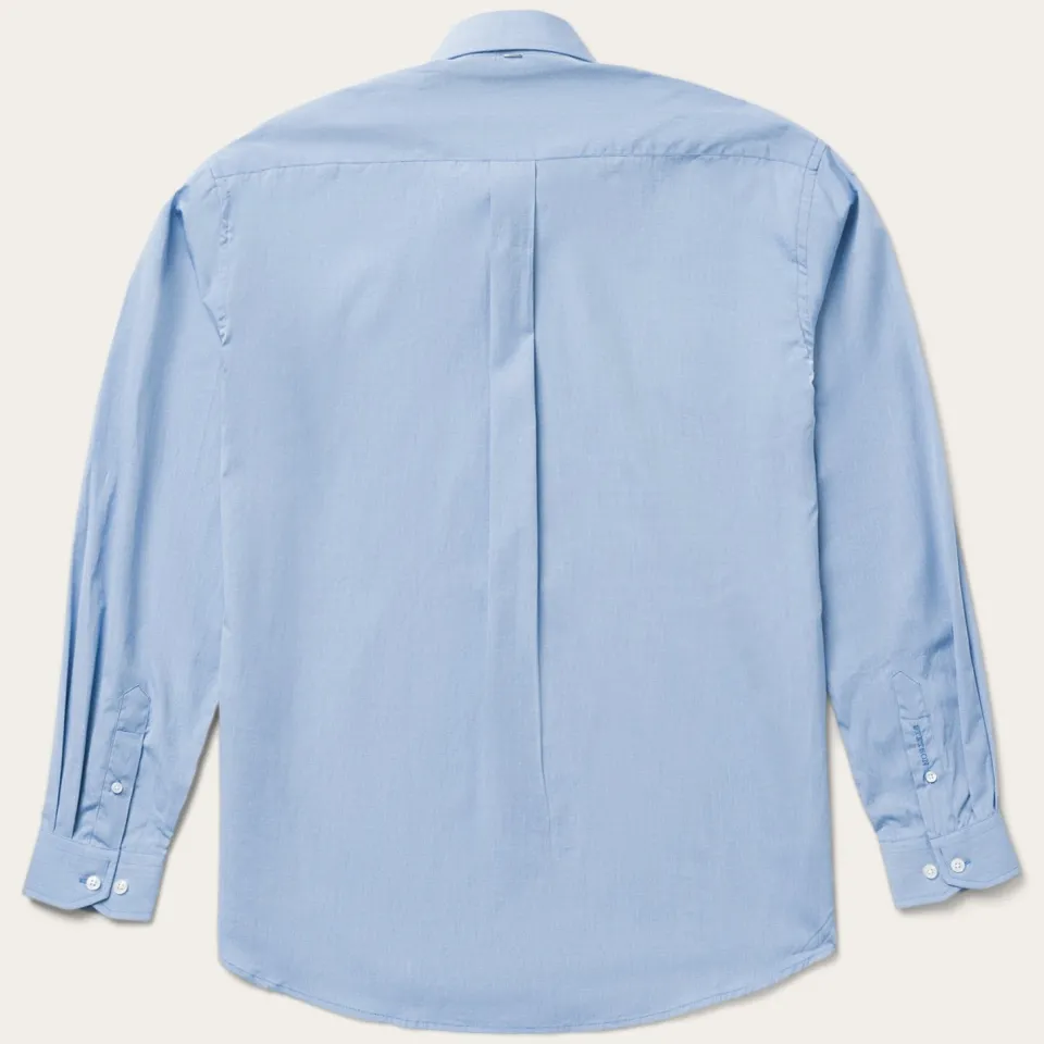 Stetson Solid One-Pocket Snap-Front Shirt Blue Discount