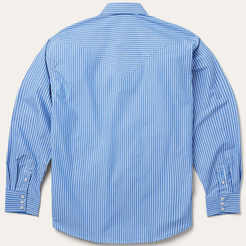 Stetson Western Stripe Shirt Blue Fashion