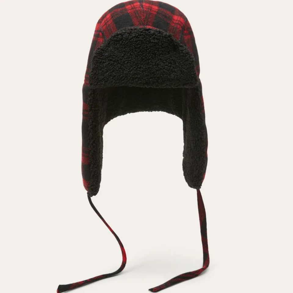 Stetson Bomber Cap Shadow Plaid Red/Black Check Online