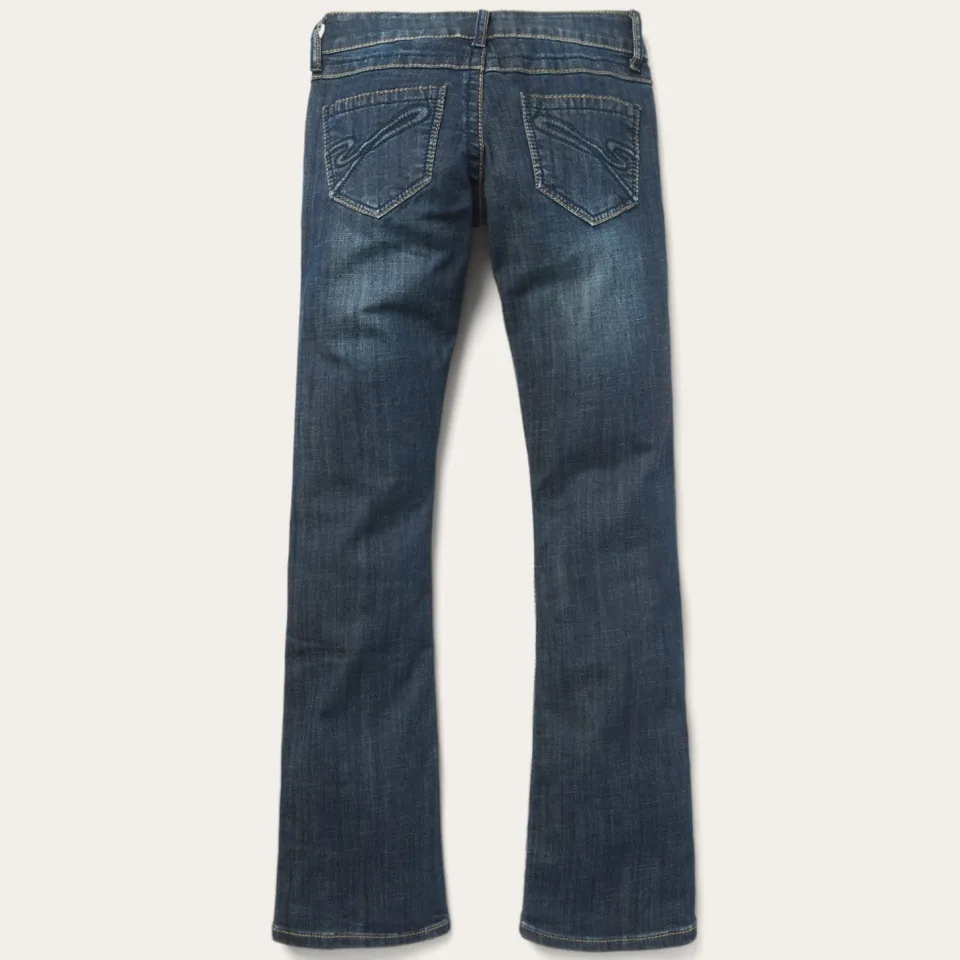 Stetson 818 Bootcut Jean With "S" Back Pocket Blue Cheap