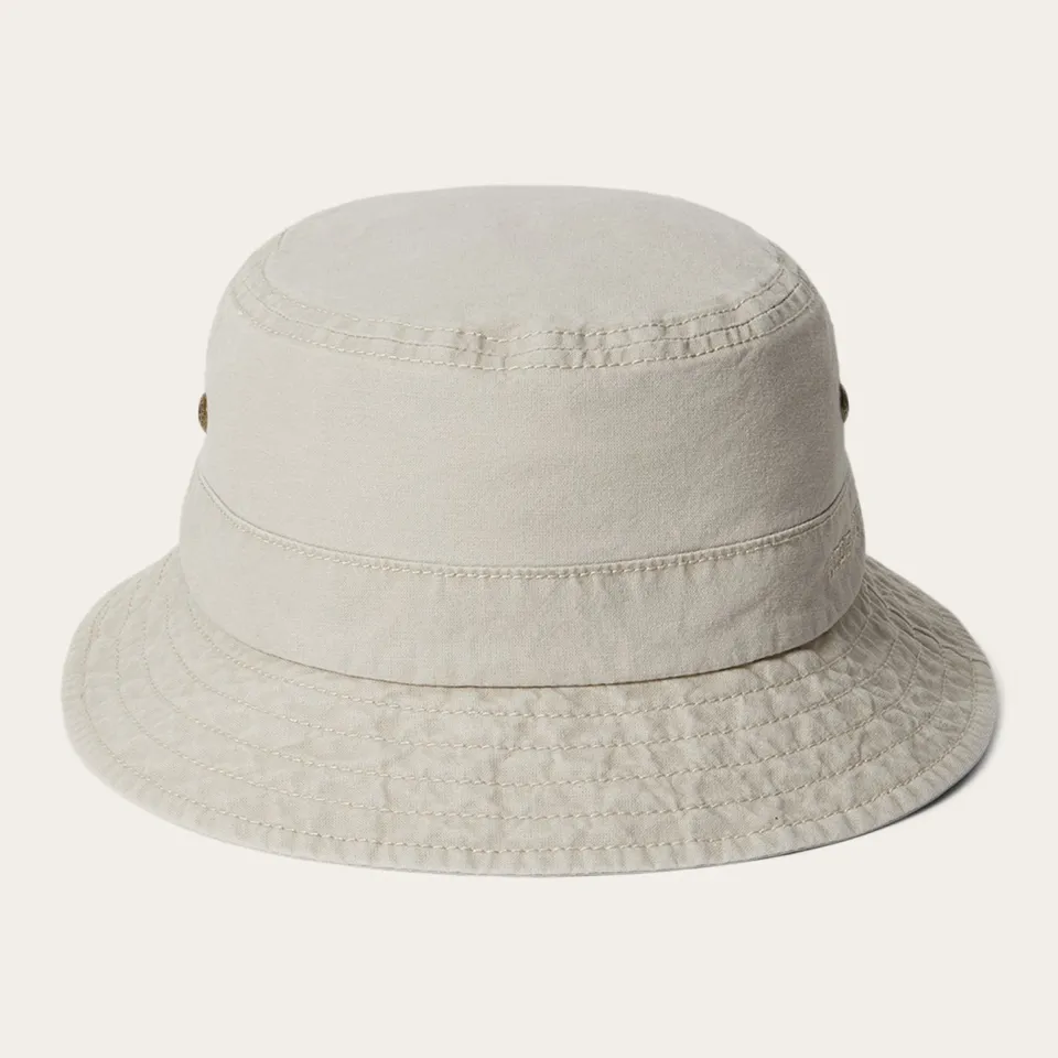 Stetson Bucket Delave Organic Cotton Off White Flash Sale