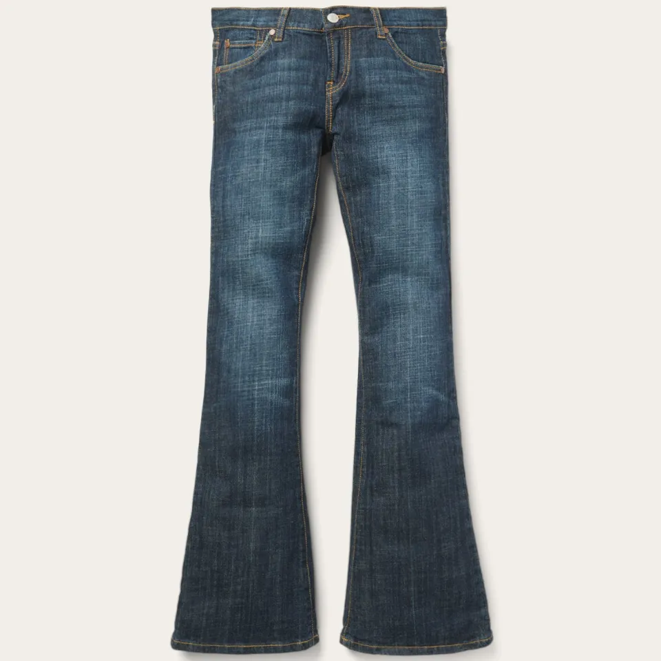 Stetson 816 Classic Boot Cut Jeans In Dark Wash Blue Hot