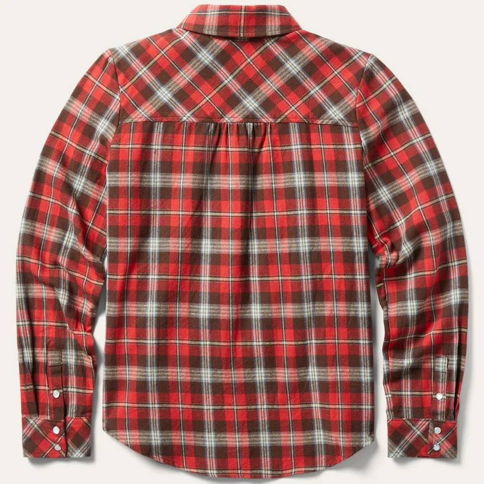 Stetson Classic Western Flannel Shirt in Red Discount