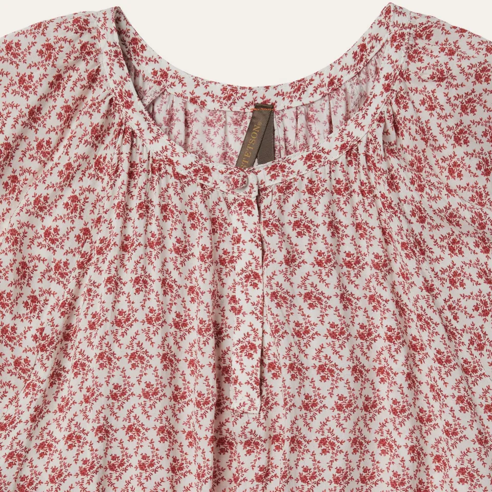 Stetson Cottage Floral Dress Red Hot