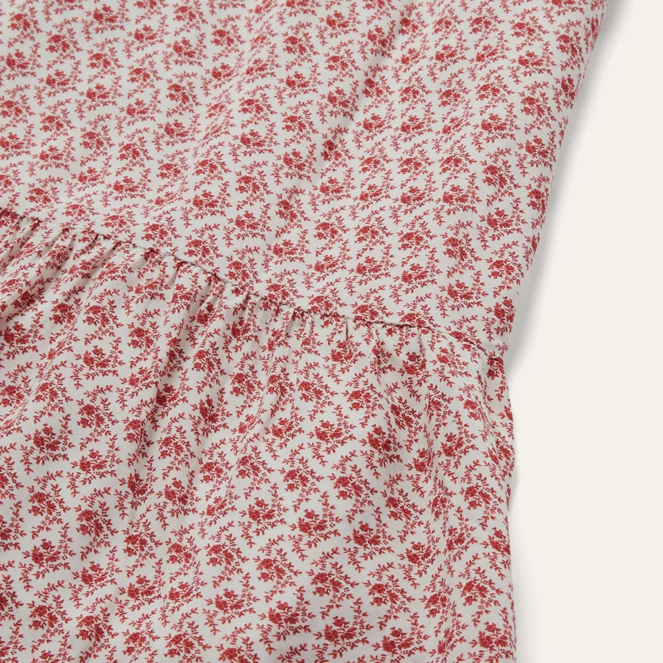 Stetson Cottage Floral Dress Red Hot