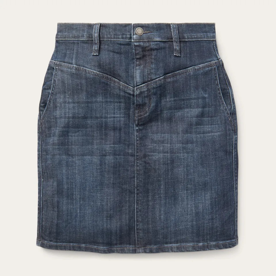 Stetson Dark Denim 5-Pocket Skirt Blue Online