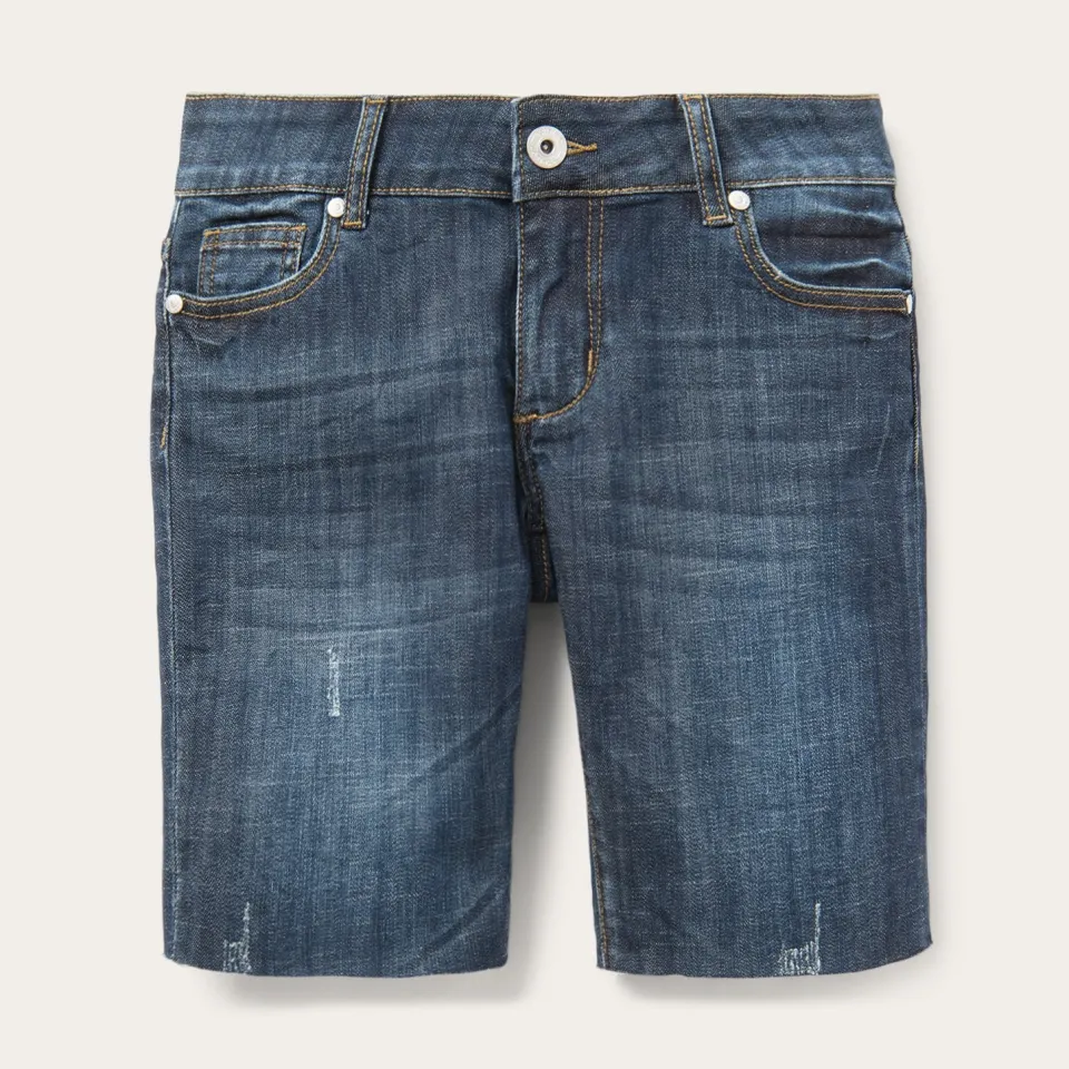 Stetson Dark Wash Denim Shorts Blue Discount