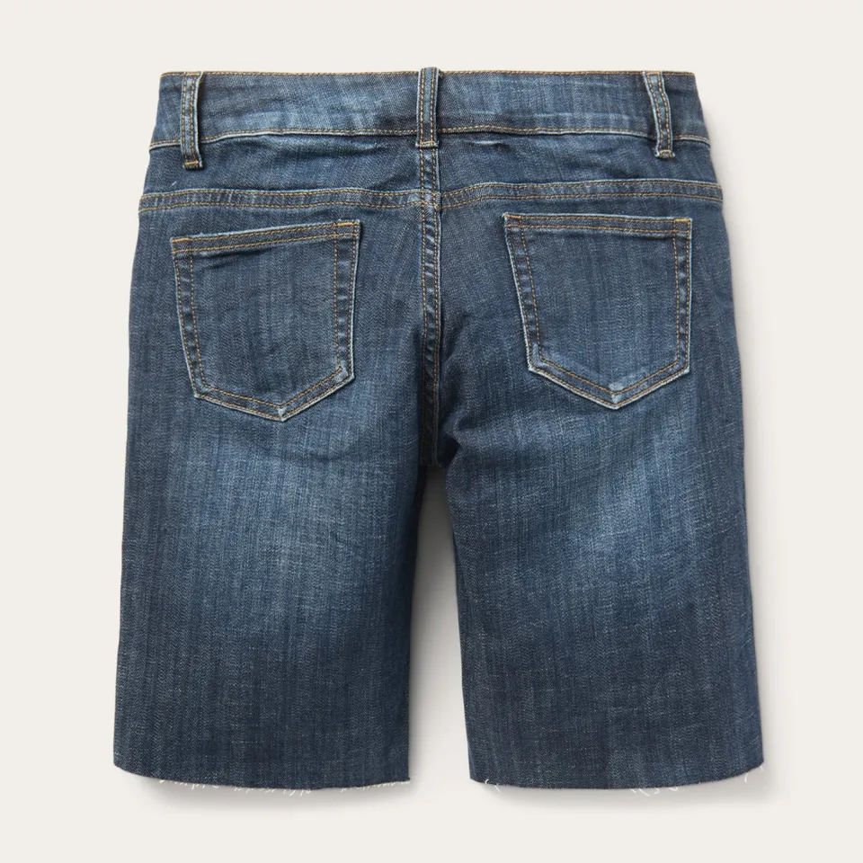 Stetson Dark Wash Denim Shorts Blue Discount