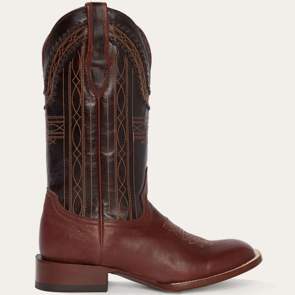 Stetson Denver Goat Hand Stitched Cowboy Boot Brown Cheap