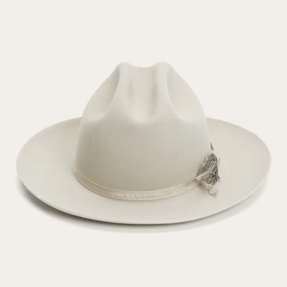 Stetson 1865 Distressed Open Road Royal Deluxe Silverbelly Cheap