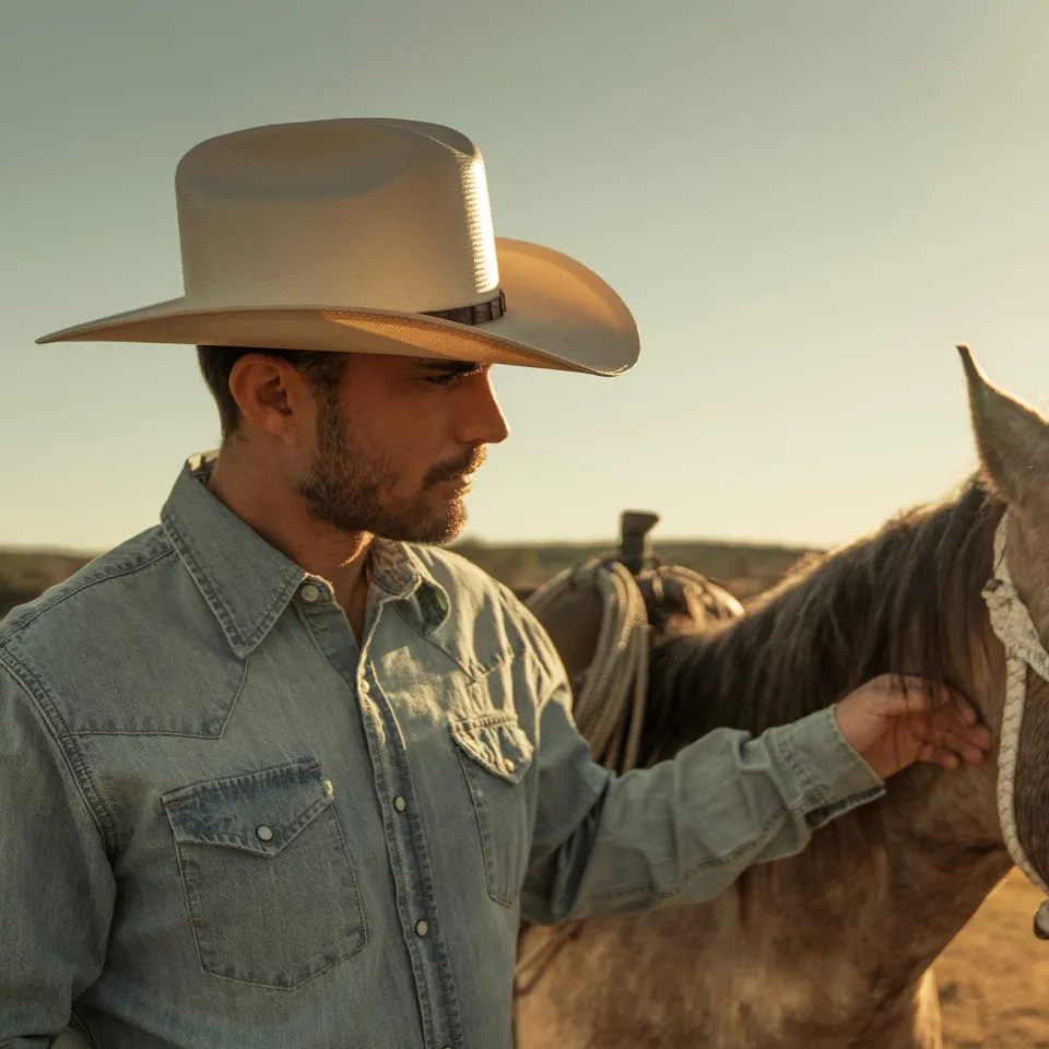 Stetson Evilla De Oro 1000X Straw Cowboy Hat Natural Clearance