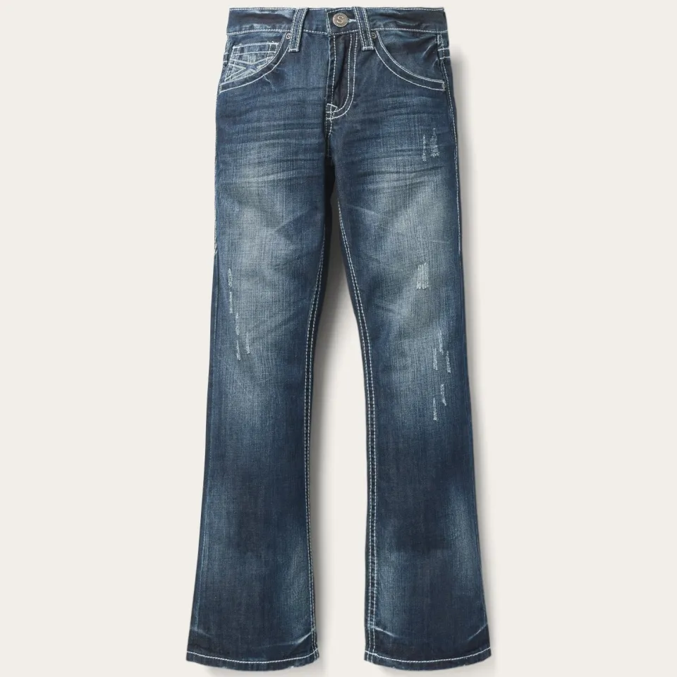 Stetson 1014 Fit Destructed Medium Wash Jeans Blue Store