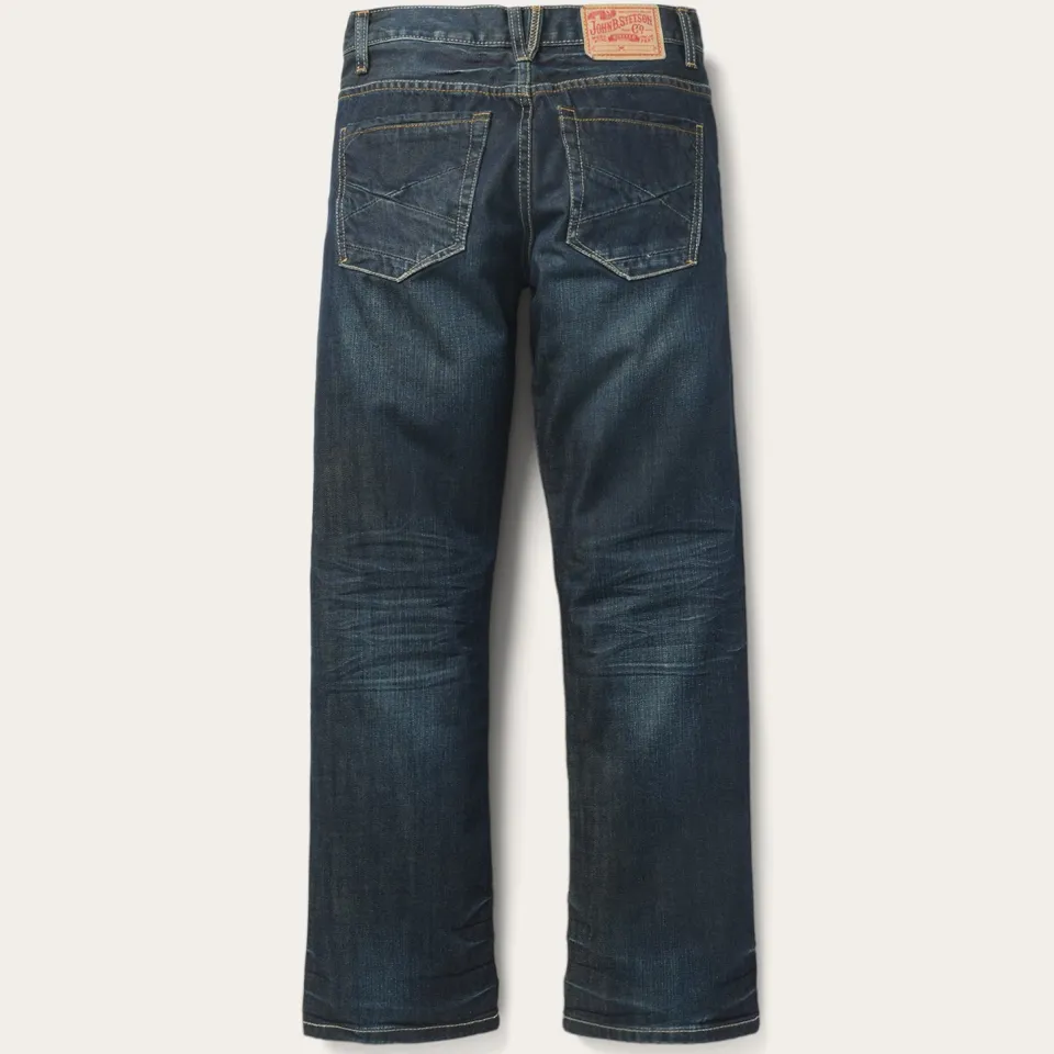 Stetson 1312 Fit Jeans With a Pieced Back Pocket Blue Discount