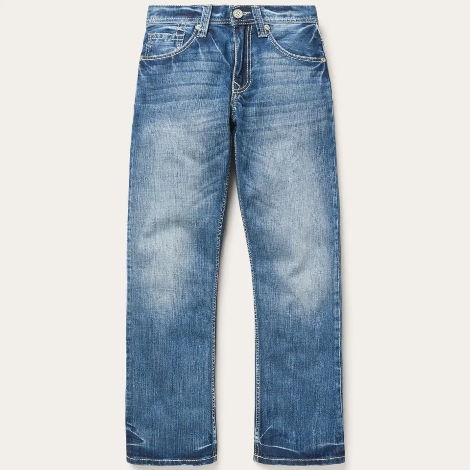 Stetson 1312 Fit Light Wash Jeans Blue Discount