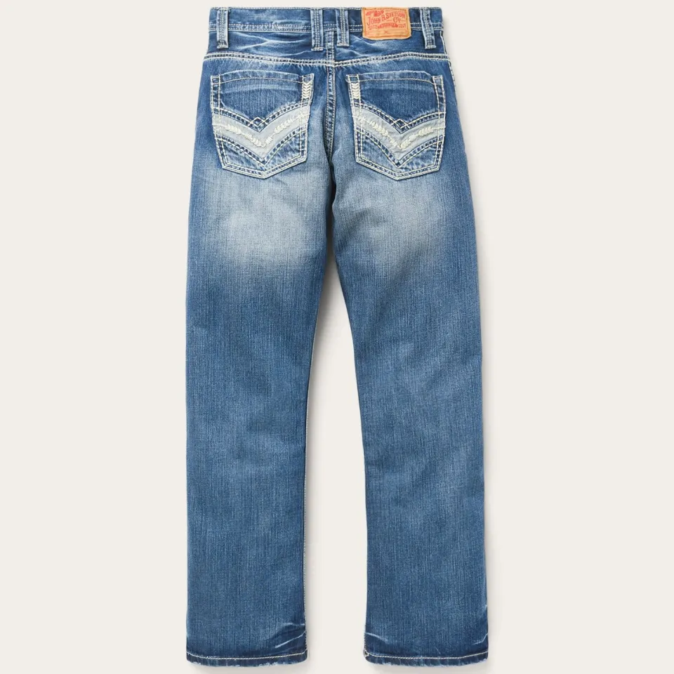 Stetson 1312 Fit Light Wash Jeans Blue Discount