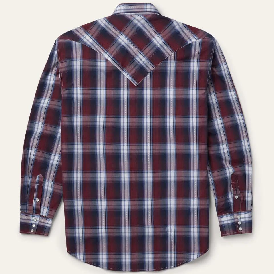 Stetson Good Luck Plaid Western Shirt Wine Store