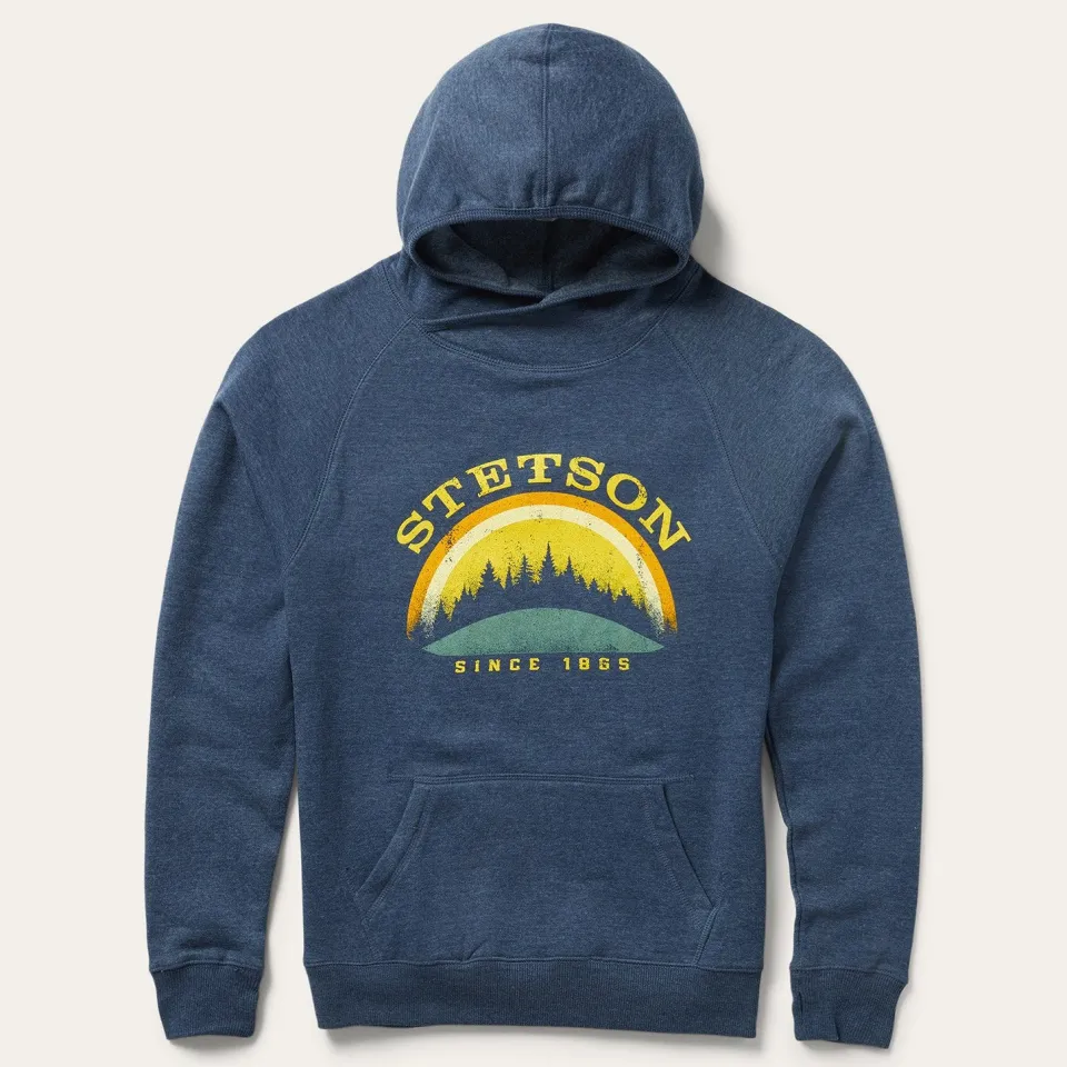 Stetson Great Outdoors Hooded Sweatshirt Blue Cheap