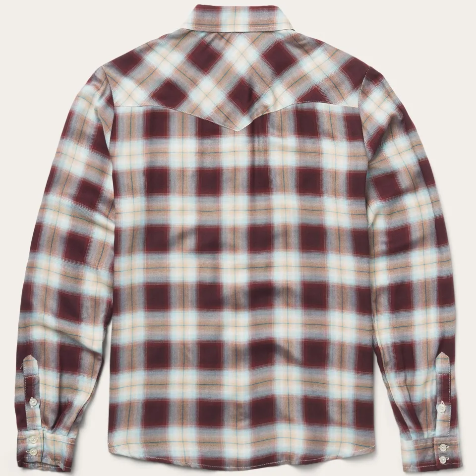 Stetson Harvest Plaid Blouse Brown Best