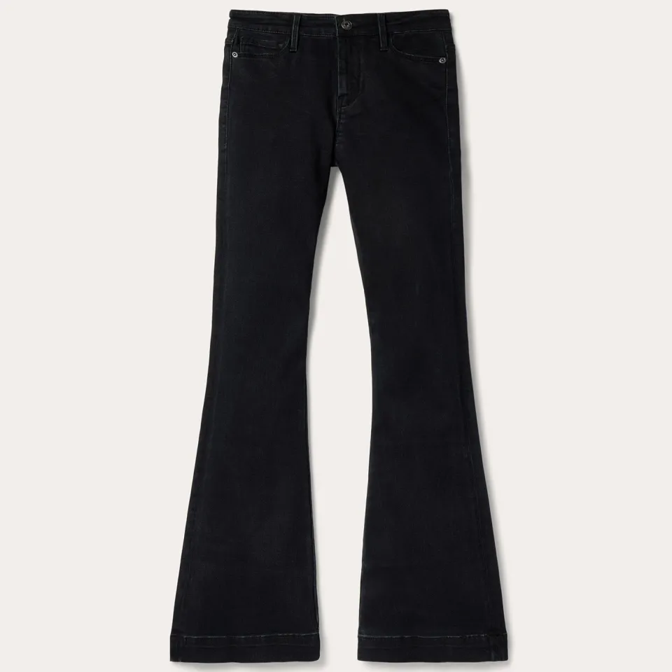 Stetson 921 High Rise Flare Jeans Black Best Sale