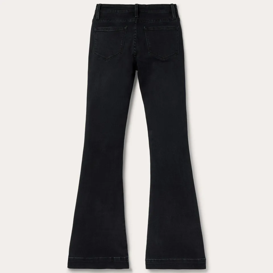 Stetson 921 High Rise Flare Jeans Black Best Sale