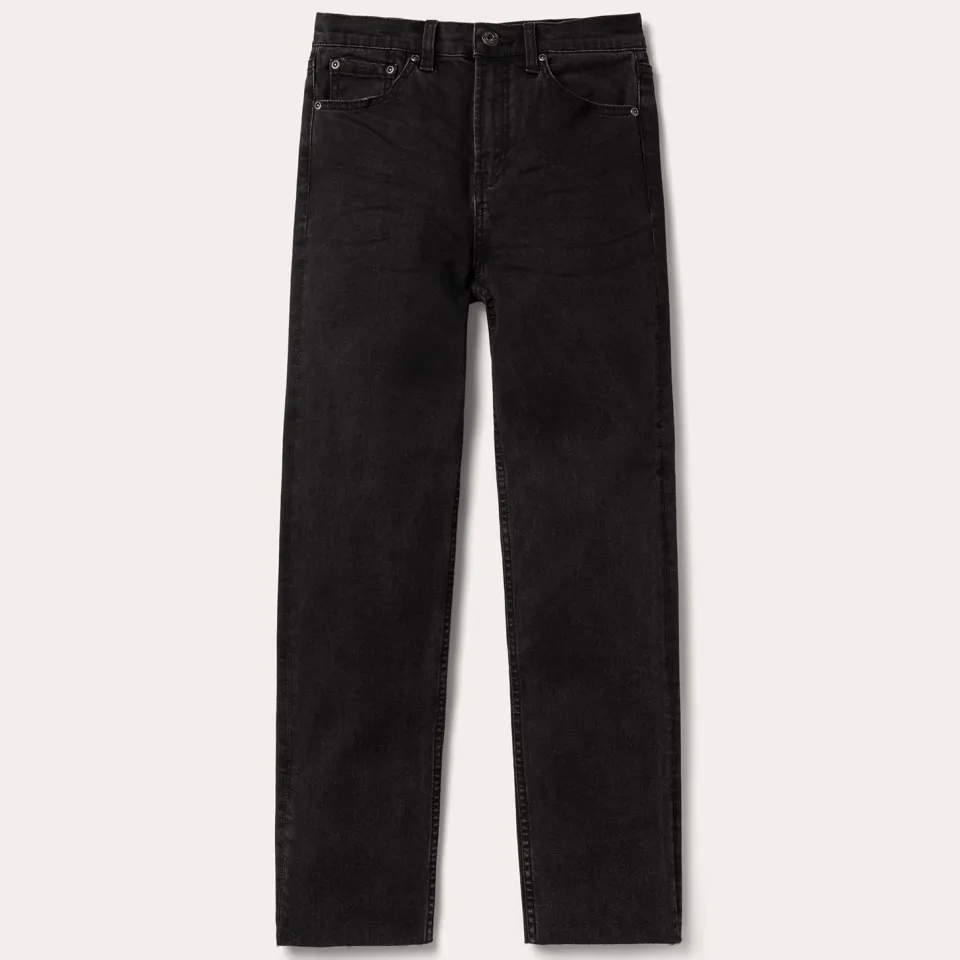 Stetson 915 High Rise Straight Fit Crop Jeans Black Sale