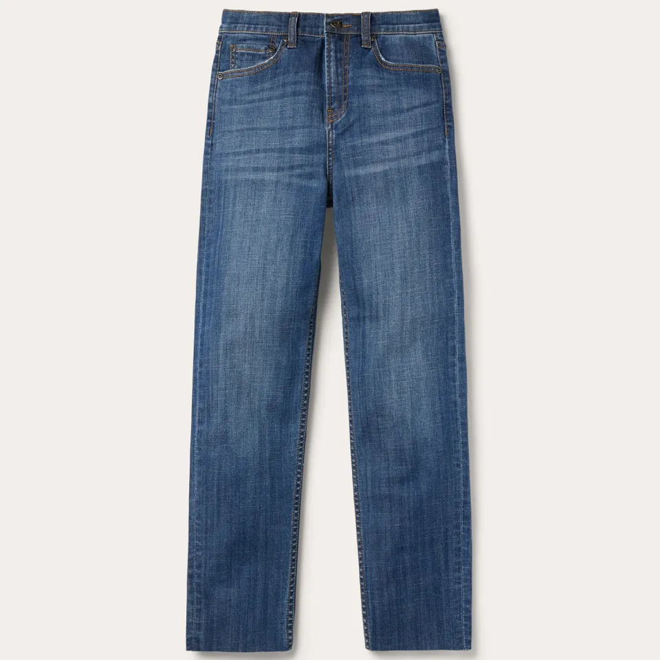 Stetson 915 High Rise Straight Fit Crop Jeans Blue Best