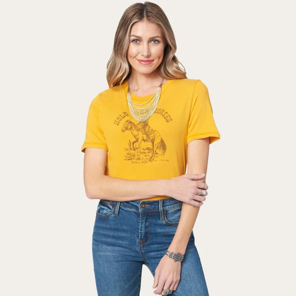 Stetson Hold Your Horses Graphic Tee Yellow Store