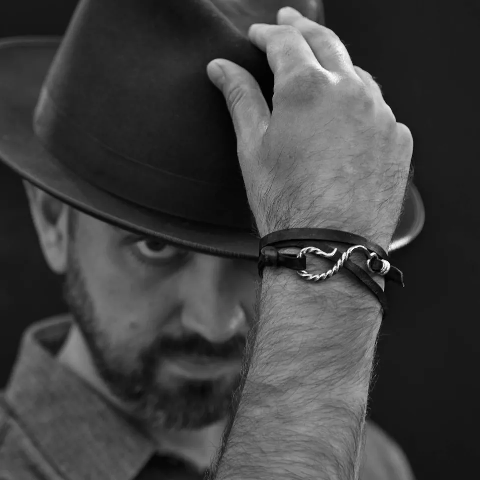 Stetson Hook Leather Bracelet Brown Leather Store