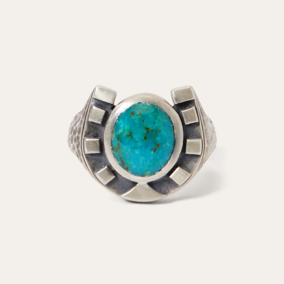 Stetson Horseshoe Ring with Turquoise Clearance