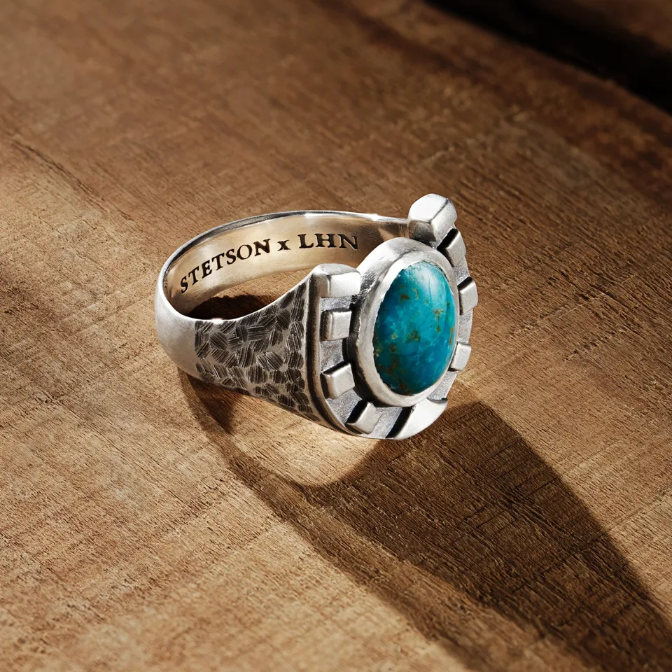 Stetson Horseshoe Ring with Turquoise Clearance