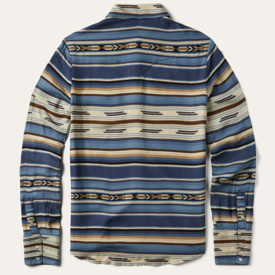 Stetson Indigo Serape Print Shirt Blue Sale