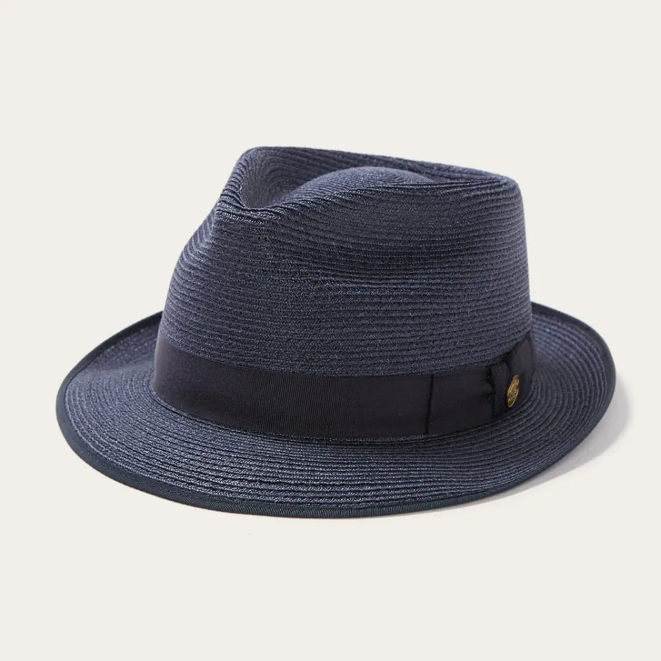 Stetson Inwood Hemp Fedora Navy Outlet