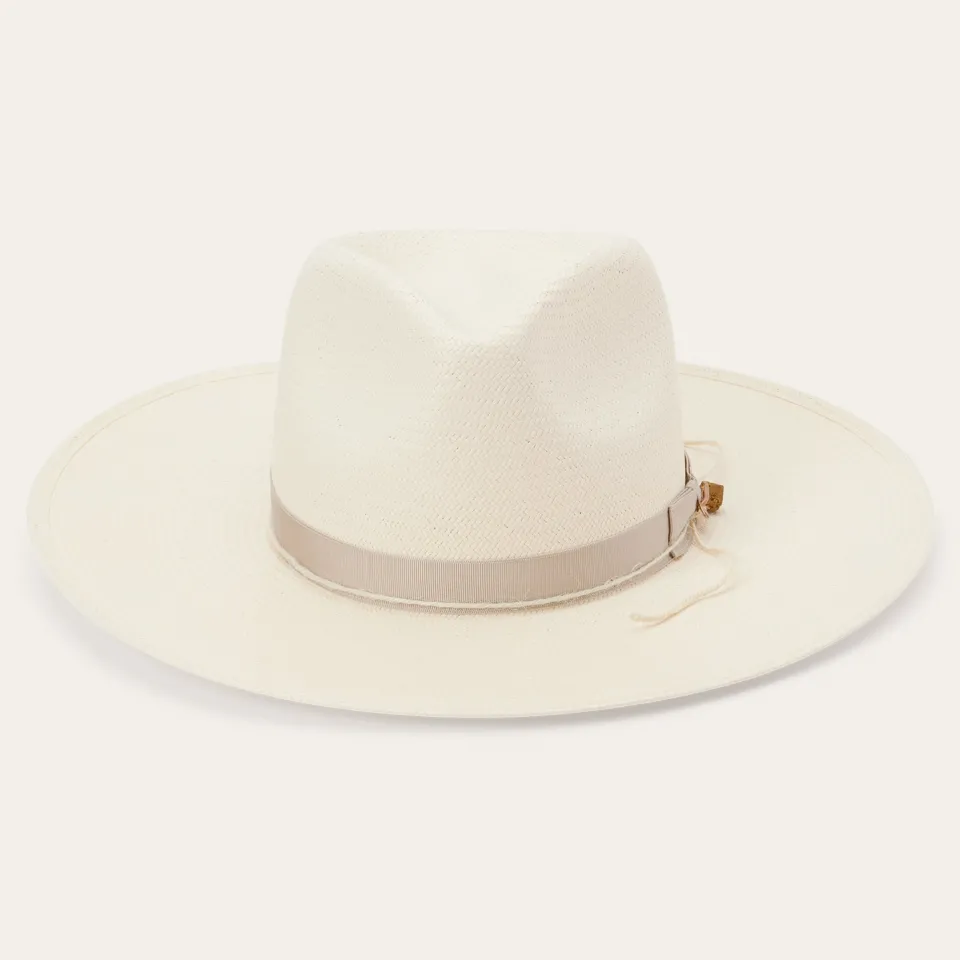 Stetson JW Marshall Straw Flat Brim Hat Natural Outlet