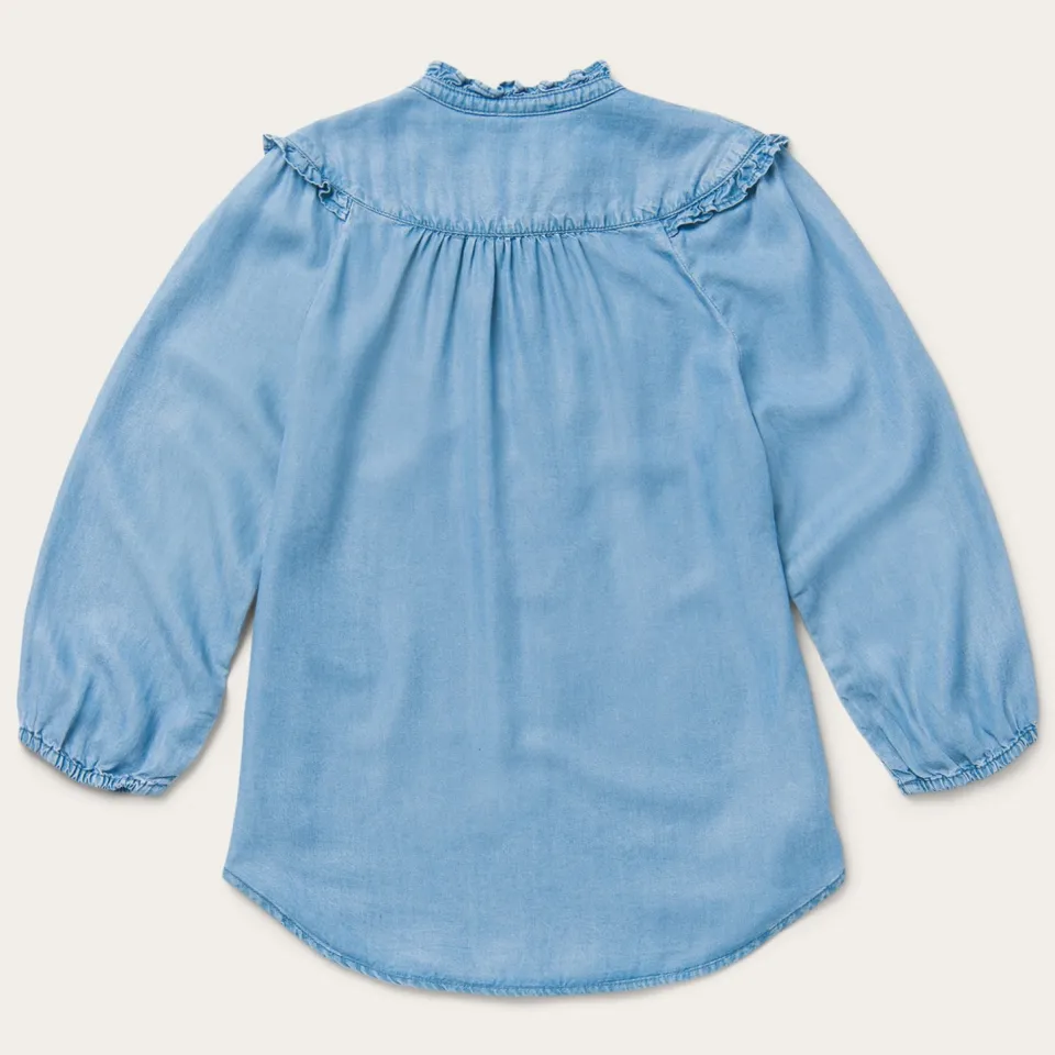 Stetson Lightweight Denim Peasant Blouse Blue Online