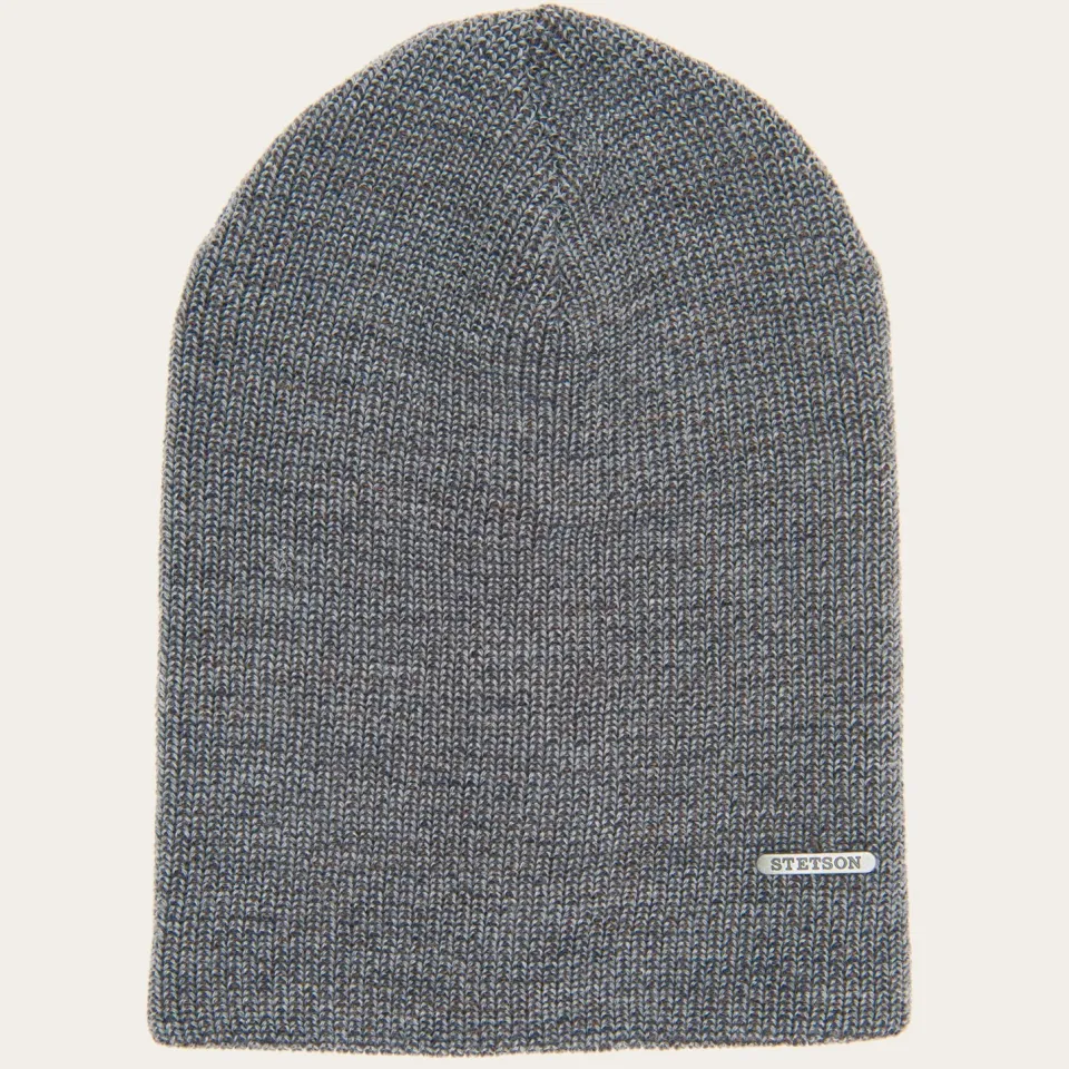 Stetson Long Wool Beanie Grey Flash Sale