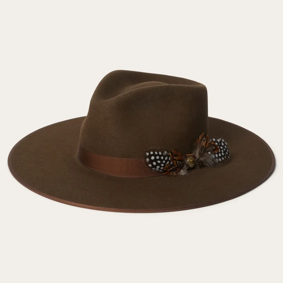 Stetson Midtown Wide Flat Brim Hat Oak Sale