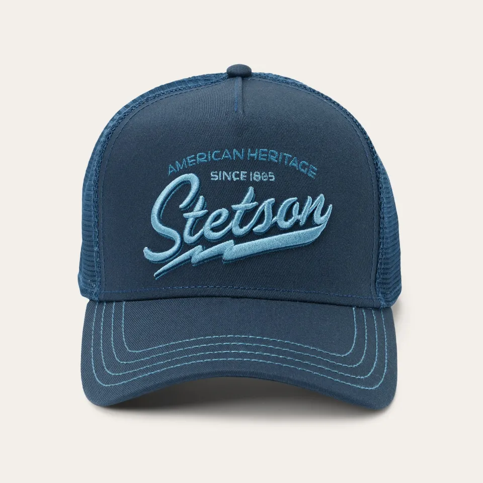 Stetson Embroidered 1865 Trucker Cap Navy Clearance