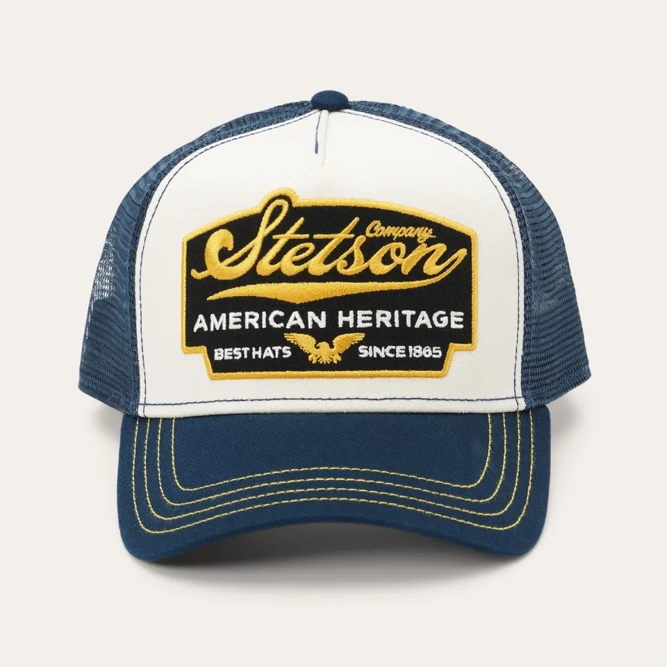 Stetson Navy Script Heritage Trucker Cap Blue/White Online