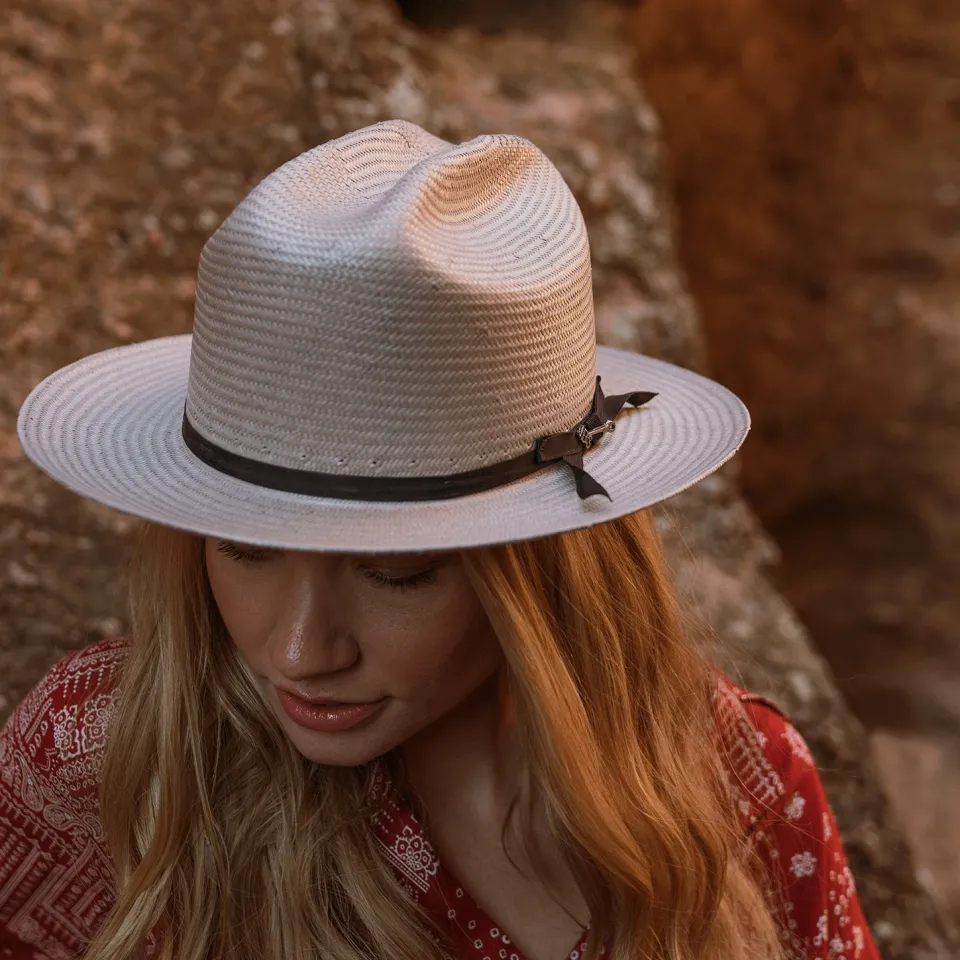 Stetson Open Road Straw Hat Taupe Outlet