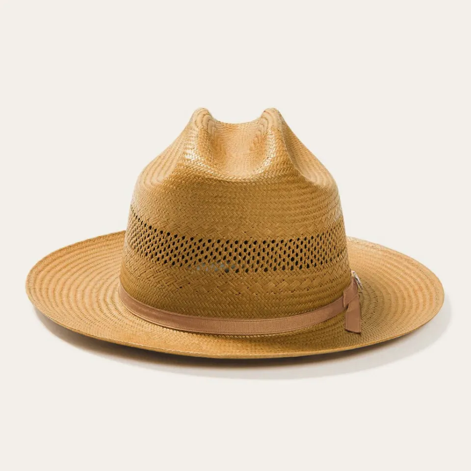 Stetson Open Road Vented Straw Cowboy Hat Cognac Cheap