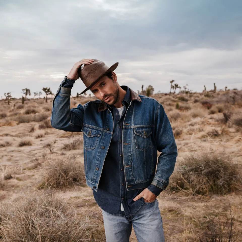 Stetson Open Road Vented Straw Cowboy Hat Chocolate Clearance