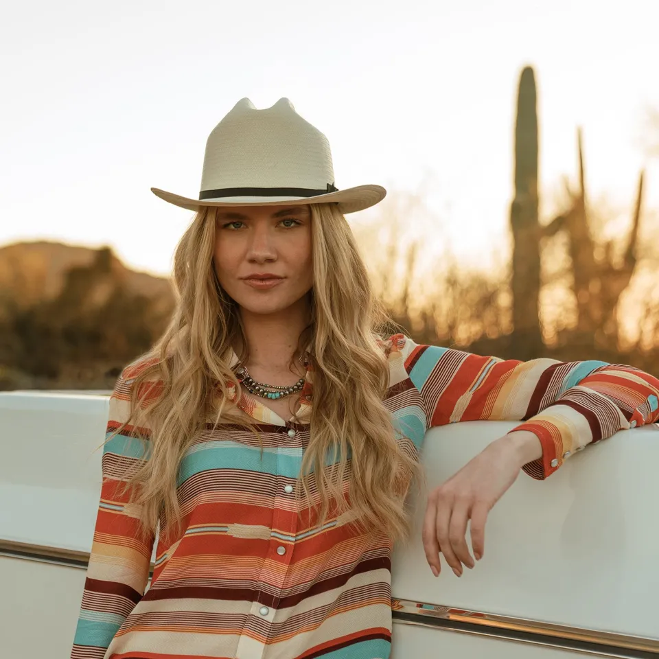 Stetson Open Road 6X Straw Cowboy Hat Natural Clearance